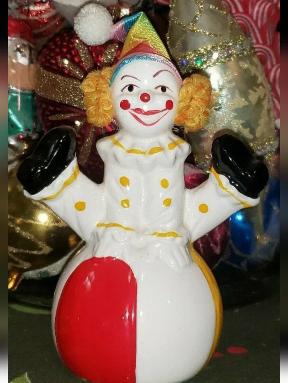 Vintage Mischievous Clown Figurine